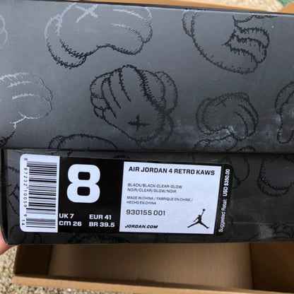 Jordan Retro 4 Kaws Black