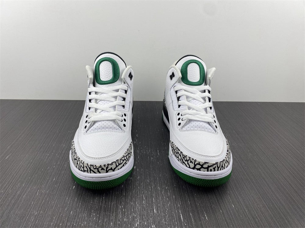 Jordan 3 Retro Oregon Ducks Pit Crew White