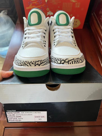 Jordan 3 Retro Oregon Ducks Pit Crew White