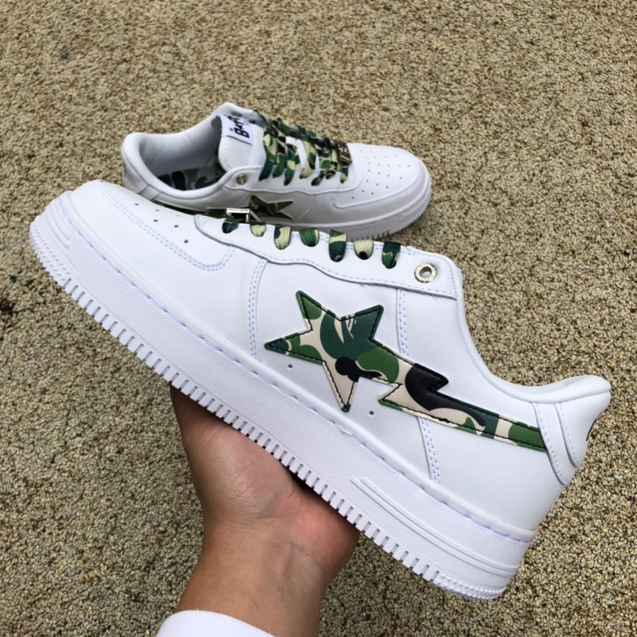 Bape camuflaje blanco y verde