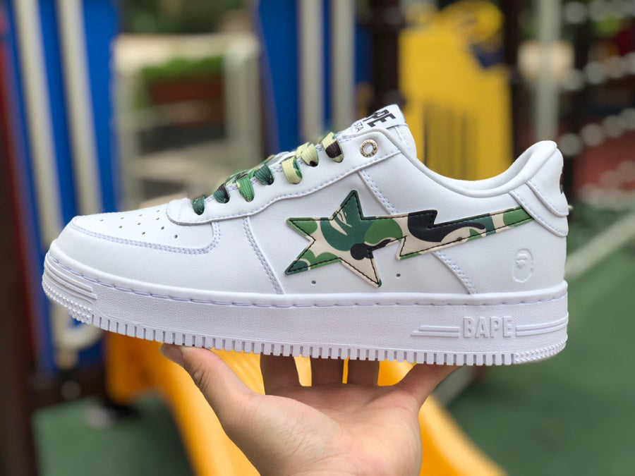 Bape camuflaje blanco y verde