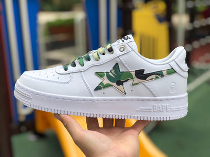 Bape camuflaje blanco y verde