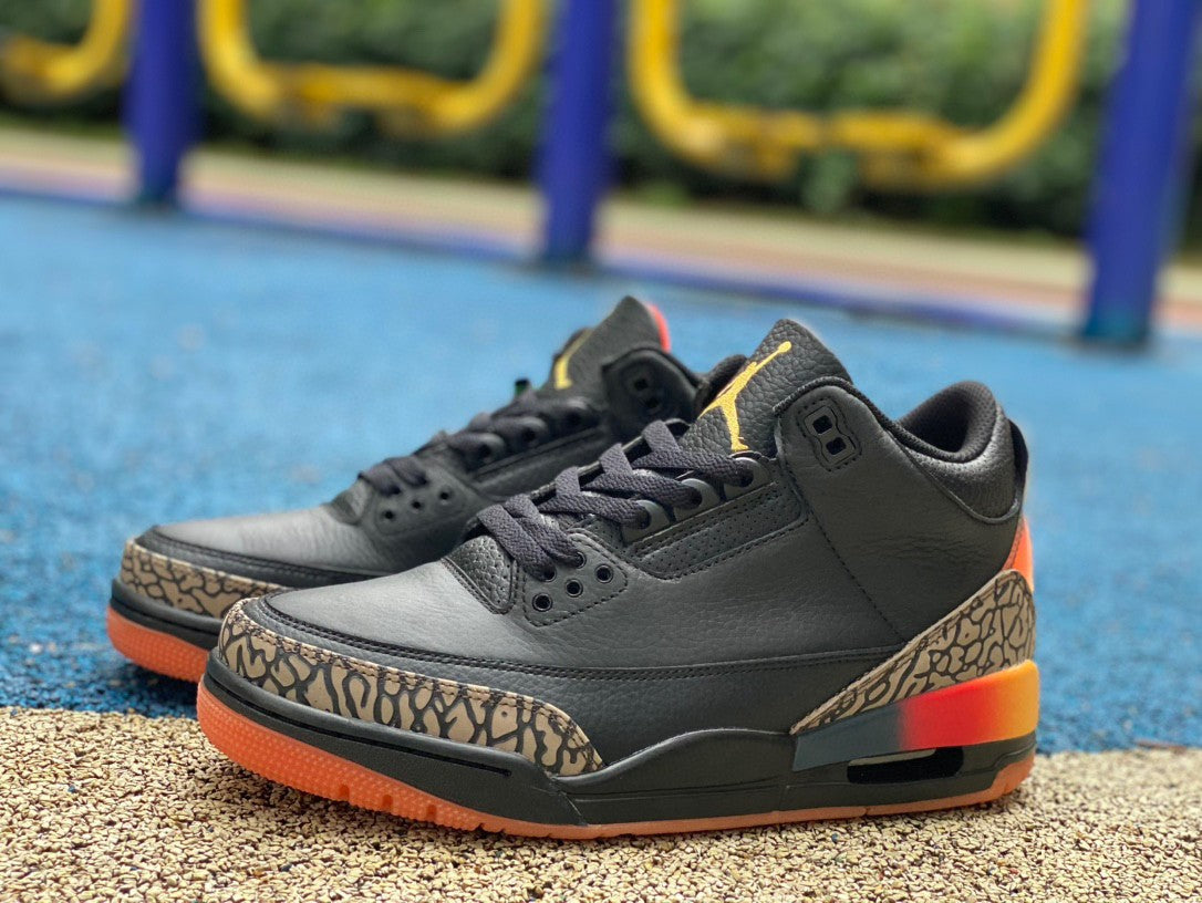 Jordan Retro 3 balvin smiley black rainbow