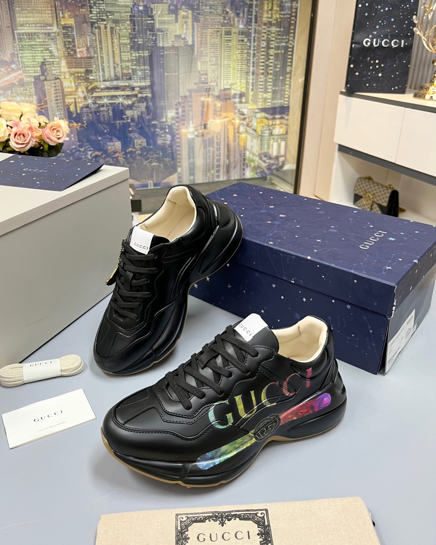 Gucci Rhyton Iridescent Logo