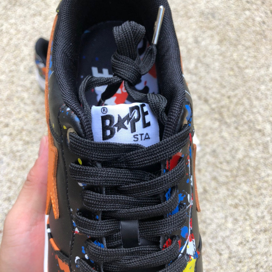 Bape Negro Naranja Graffiti