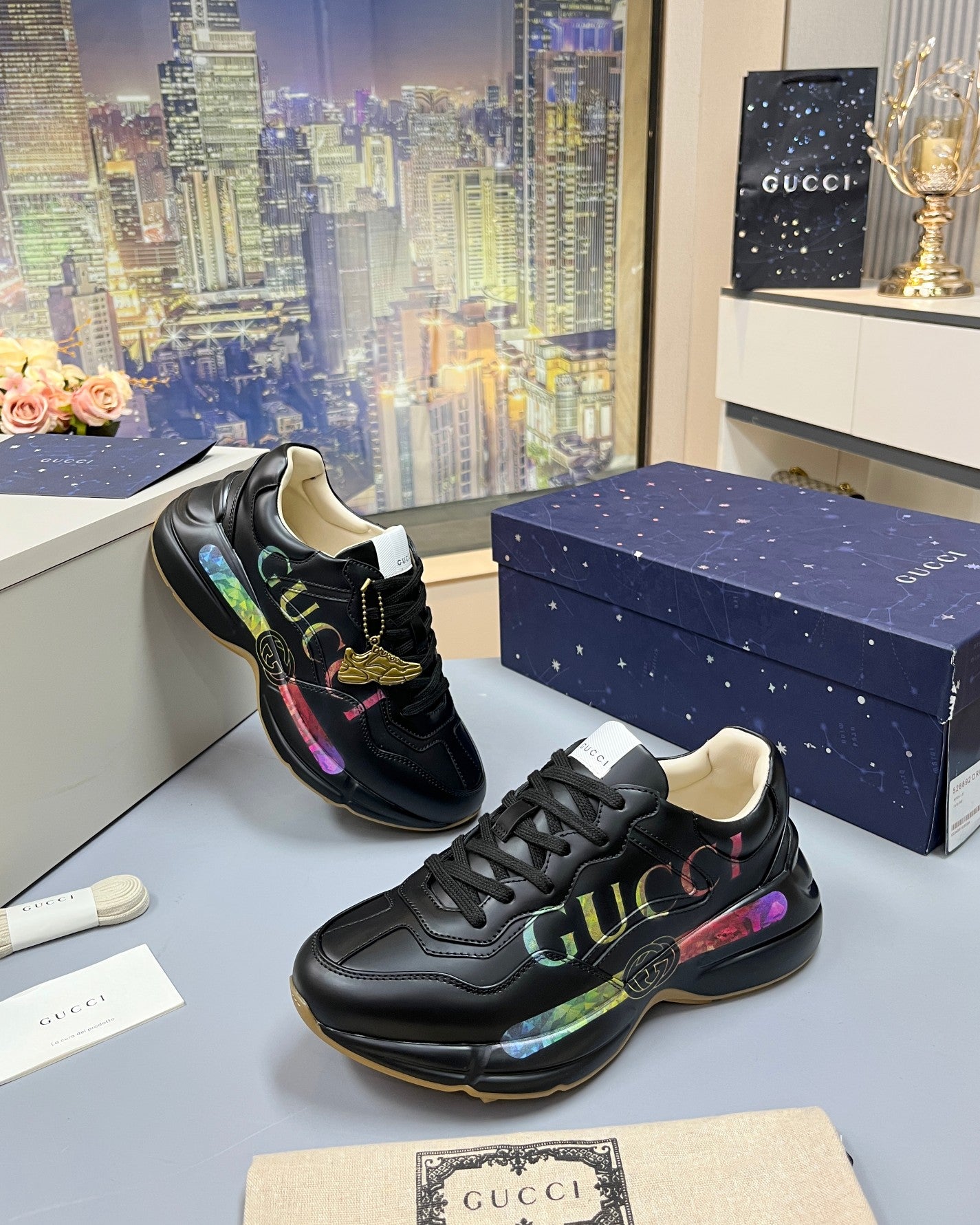 Gucci Rhyton Iridescent Logo