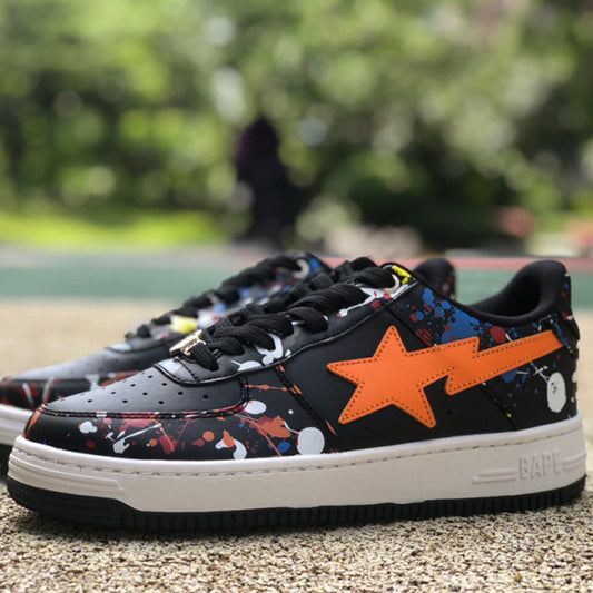 Bape Negro Naranja Graffiti